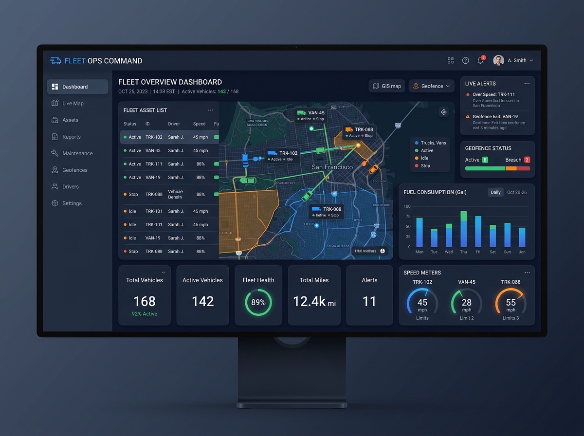 Prodaaps Fleet Operations Telemetry Console